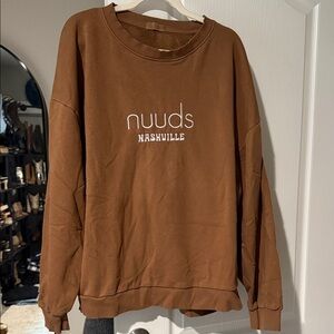 Nuuds Nashville women’s  Crewneck Sweatshirt - Brown